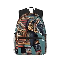 Lightweight Laptop Backpack,Casual Daypack Travel Backpack Bookbag Work Bag for Men and Women-aztec elephant pattern