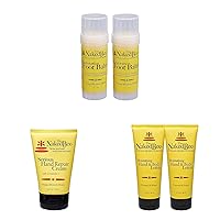 The Naked Bee Orange Blossom Honey Restoration Foot Balm, 2 Oz - 2 Pack + Serious Hand Repair Cream, 3.25 Oz + Moisturizing Hand & Body Lotion, 6.7 Oz - 2 Pack