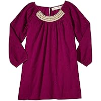 Little Girls' Eyelet Dress (Toddler/Kid) - Marsala - 2T