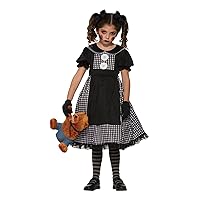 Forum Novelties Kids Dark Rag Doll Costume, Black, Medium