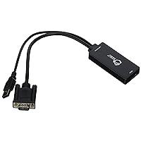 SIIG CE-VG0U11-S1 Portable VGA and USB Audio to Video Converter, Black