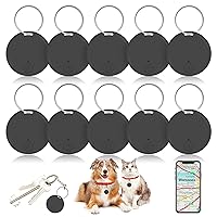 10 Pcs Portable GPS Tracking Device Mobile Tracking Smart Anti Loss Dog Locator Key Finder GPS Smart Tracker Device for Kids Dog Pet Cat Wallet Keychain Luggage, Alarm Reminder, App Control