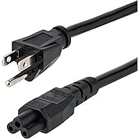 StarTech.com 10ft (3m) Laptop Power Cord, NEMA5-15P to C5 Mickey Mouse, 10A 125V, 18AWG, Laptop Replacement Cord, Printer Cable, Laptop Charger Cord, Laptop Power Brick Cord - UL Listed (PXT101NB3S10)