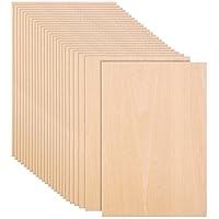 25 Pack 8 x 12 Inch Basswood Sheets, 1/16 Thin Craft Plywood Sheets, Thin & Unfinished Wood Boards for Crafts, Hobby, Model Making, Wood Burning (200x300x2MM)