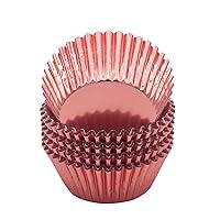 Standard Rose Gold Foil Cupcake Liners Muffin Baking Cups for Party and More, 100-Count