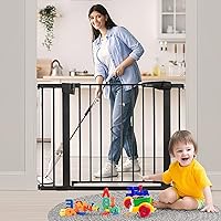 Dog Gate Auto Close Safety Gate, 40.5 inch Extra Wide Pet Gates Without Cat Door for House Doorway Stairs, Easy Walk Thru Puppy Fences, Fits Openings 29.5