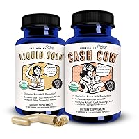 Liquid + Cash Cow, Lactation Supplement for Milk Supply Increase and Enhance Prolactin Release - Lactation Support for Breast Milk Production