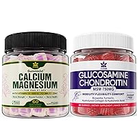 Bundle - Glucosamine Chondroitin MSM 120 Counts + Algae Calcium Gummies 60 Counts
