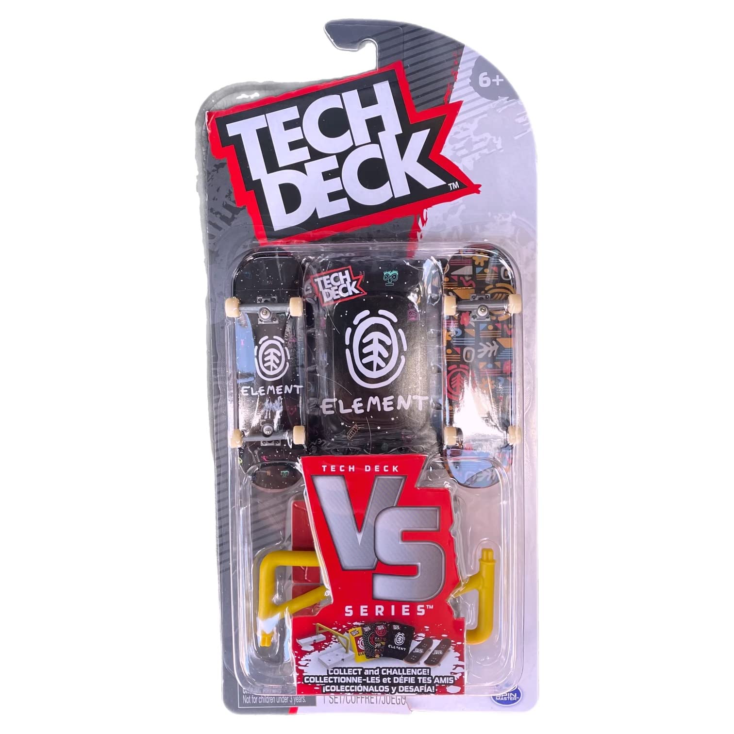 TECH DECK VS Series Sk8shop Mini Skateboard Fingerboard, Obstacle & Challenge Set 2022 (DGK - Alien Workshop - Element) (Element)