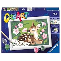 Ravensburger Floral Fawn Paint by Numbers Kit for Kids - 20178 - Painting Arts and Crafts for Ages 7 and Up