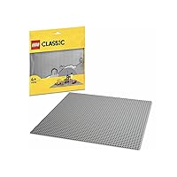 LEGO® Classic Grey Baseplate 11024 Building Kit; Open-Ended Creative Play Builders Aged 4