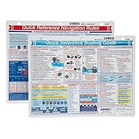 Direct 2 Boater Boating Quick Reference Cards Bundle - Navigation Rules 125 and Boating Guide for Small Craft Seamanship & Safety Plastic Reference Cards 128 - Waterproof (2 Items)