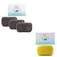 Natural Elephant Dead Sea Soap Essentials: 3 Pack Mud & Sulfur Bundle