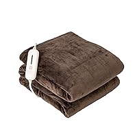 Tefici Electric Heated Blanket Throw, Super Cozy Soft 2-Layer Flannel 50