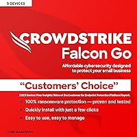 CrowdStrike Falcon Go | Cloud-Based Cybersecurity Software For Your Business | Includes Next-Gen Antivirus, Express Support | 12 Month Subscription | 5 Licenses [Subscription]