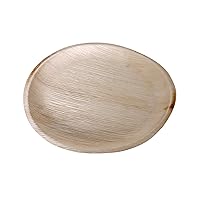 Disposable Round Areca Leaf Plate - Ecofriendly Dinnerware - 7 inches - 50/pack