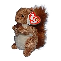 TY~Treehouse The Squirrel Beanie Baby Brown