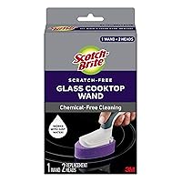 Scotch-Brite Glass Cooktop Wand with Refill Pads, Cleans With Just Water, Tackle Burnt-On Messes, 1 Wand and 2 Replacement Heads