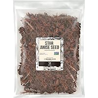 Star Anise Seeds 16 ounce (1 lb), Whole Chinese Star Anise Seed, Fresh and Pure Star Anise Pod, Non-GMO, Star Anise Spice for Desserts and Wines
