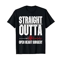 Funny Open Heart Surgery Art For Heart Patient Men Women T-Shirt