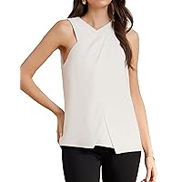 GRACE KARIN Women's Criss Cross Halter Neck Tops Sleeveless Blouses Shirts Dressy Elegant Casual Tank Top