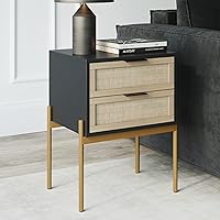 Nathan James Andrew Nightstand, Accent Bedside End Side Table with Storage Drawer, and Mid-Century Modern Legs for Living Room or Bedroom, 1, 14