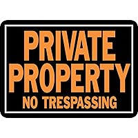 848 Private Property No Trespassing Aluminum Sign 9.25