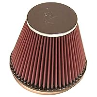 Universal Clamp-On Air Intake Filter: High Performance, Premium, Washable, Replacement Filter: Flange Diameter: 6 In, Filter Height: 6 In, Flange Length: 0.625 In, Shape: Round Tapered, RF-1048