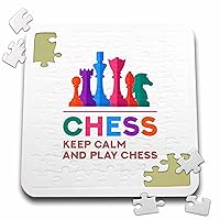 3dRose Chess - Keep Calm and Play Chess Awesome Gift for Chess Lovers - Puzzles (pzl-372348-2)