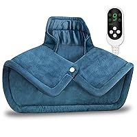 Heating Pad for Neck and Shoulder, Electric Weighted Heating Pad for Pain Relief, 9 Heat Settings and 4 Timer Settings Auto-Off - 16''x22.5'', Washable Heating Pad for Mom Dad Women Men