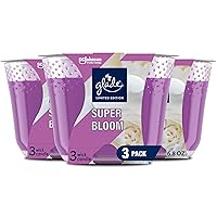 Candle Super Bloom, Fragrance Candle Infused with Essential Oils, Air Freshener Candle, 3-Wick Candle, 6.8 Oz, 3 Count