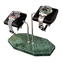 Watch stand watch holder watch display stand Two watch Handcrafted (Pearl Verde Watch Stand)