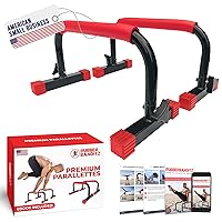 Rubberbanditz Parallette, Parallel Bars & Dip Station | At Home Gym Workout Equipment, L-Sit Bars & Calisthenics Equipment for Home. Perfect for Push Ups, Dips, Handstands & Gymnastics.