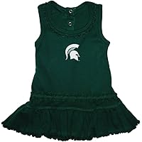 Michigan State University Spartans Ruffled Tank Top Dress with Bloomer Set