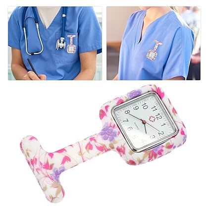 Hemobllo Digital Watch Nurse Watch Nurse Fob Watches Silicone Doctor Pocket Lapel Clip On Watches Nursing Clip Watches Hanging Pocket Watch Doctors Lapel Pocket Watches Digital Watch Nurse Watch