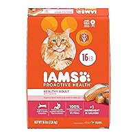 PROACTIVE HEALTH Adult Healthy Dry Cat Food with Salmon Cat Kibble, 16 lb. Bag