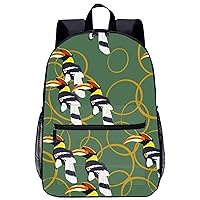 Hornbill Birds Laptop Backpack for Men Women 17 Inch Travel Daypack Lightweight Shoulder Bag