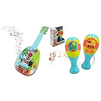La Granja de Zenon Kids Ukulele for Beginner Kids Mini Guitar and Spanish Toys Maracas Egg Shakers Rattles Maracas