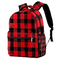 Travel Backpack,Work Backpack,Back Pack,Classic Red Plaid,Backpack