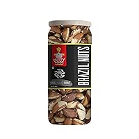 Nutty Yogi Premium Jumbo Brazil Nuts, 500gm (Pack of 1), Rich in Iron, Calcium Zinc, Selenium. Boosts heart health and Brain Function, Rich in Antioxidant, Support Thyroid function, No Preservative