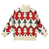Baby Girl Sweater Set Infant Baby Girls Cute Cartoon Print Sweater Pullover Blouse Tops Outfits Christmas Baby