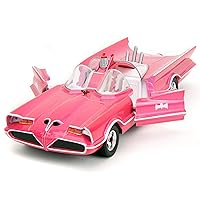 1966 Classic Batmobile Pink Metallic with White Interior Based on Model from Batman (1966-1968) TV Series Pink Slips Series 1/24 Diecast Model Car by Jada 35189