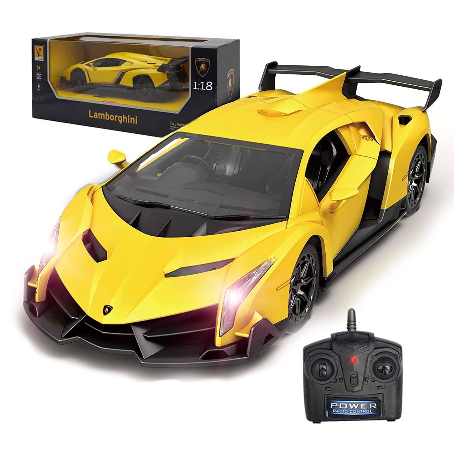 Mua GUOKAI Remote Control RC Cars Racing Car 1:18 Licensed Toy RC Car  Compatible with Lamborghini Model Vehicle for Boys 6,7,8 Years Old, Yellow  trên Amazon Mỹ chính hãng 2023 | Giaonhan247