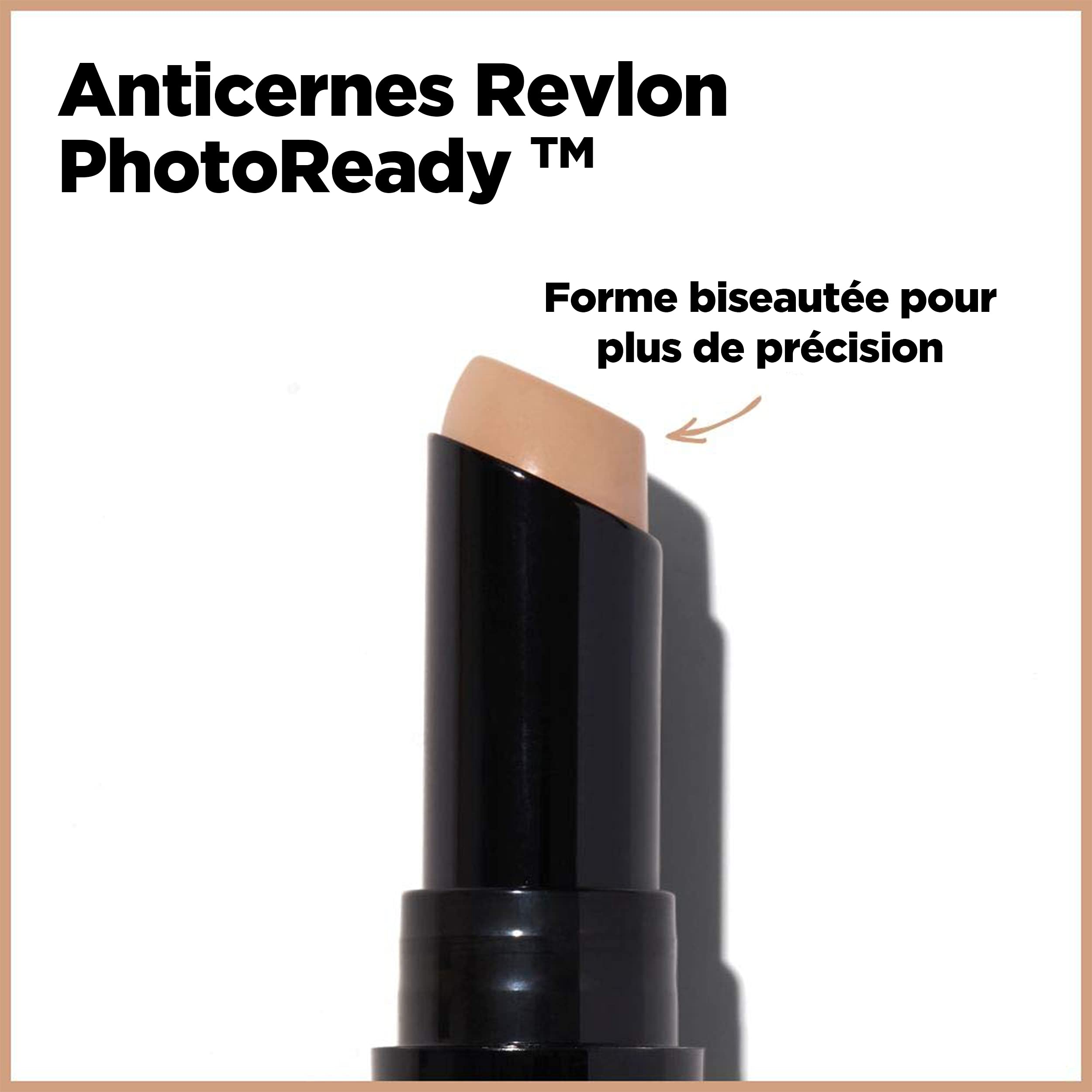 Revlon Concealer Stick, PhotoReady Face Makeup for All Skin Types, Longwear Medium- Full Coverage with Creamy Finish, Lightweight Formula, 004 Medium, 0.11 Oz