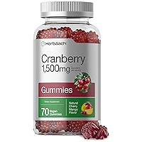 Cranberry Gummies | 70 Count | Vegan, Non-GMO, and Gluten Free Supplement | High Potency Extract Formula | by Horbaach