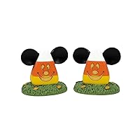 Department 56 Disney Village Halloween Accessories Candy Corn Topiaries Figurine Set, 1.5 Inch, Multicolor