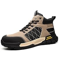 Steel Toe Shoes for Men High-top Sneaker Lightweight Safety Shoes Indestructible Comfortable Work Shoes