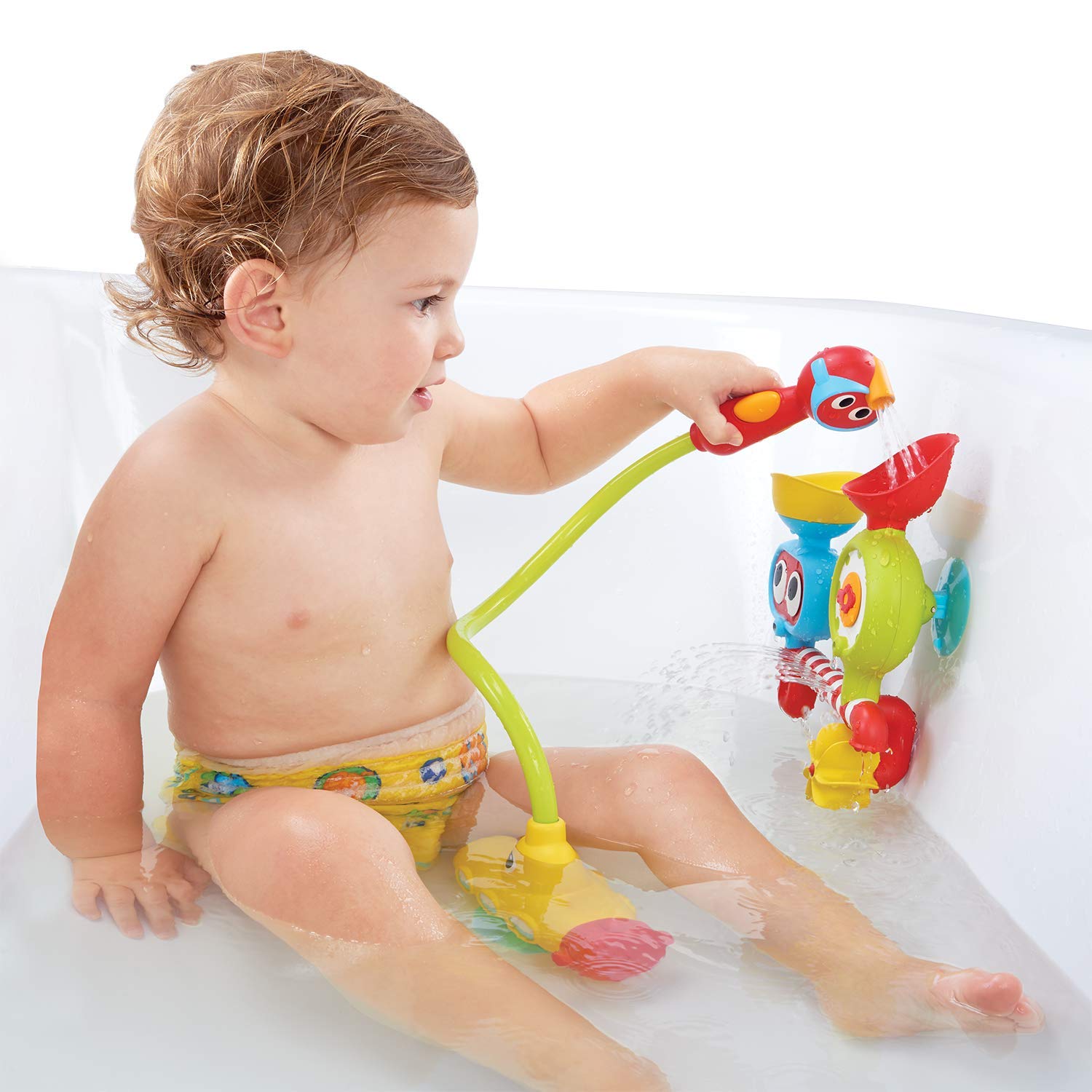 Yookidoo Kids Bath Toy - Submarine Spray Station - Battery Operated Water Pump with Hand Shower for Bathtime Play - Generates Magical Effects (Age 2-6 Years)