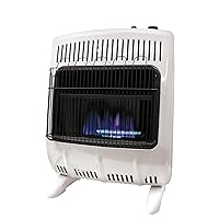 Mr. Heater 20,000 Btu Vent Free Blue Flame Dual Fuel Heater, White