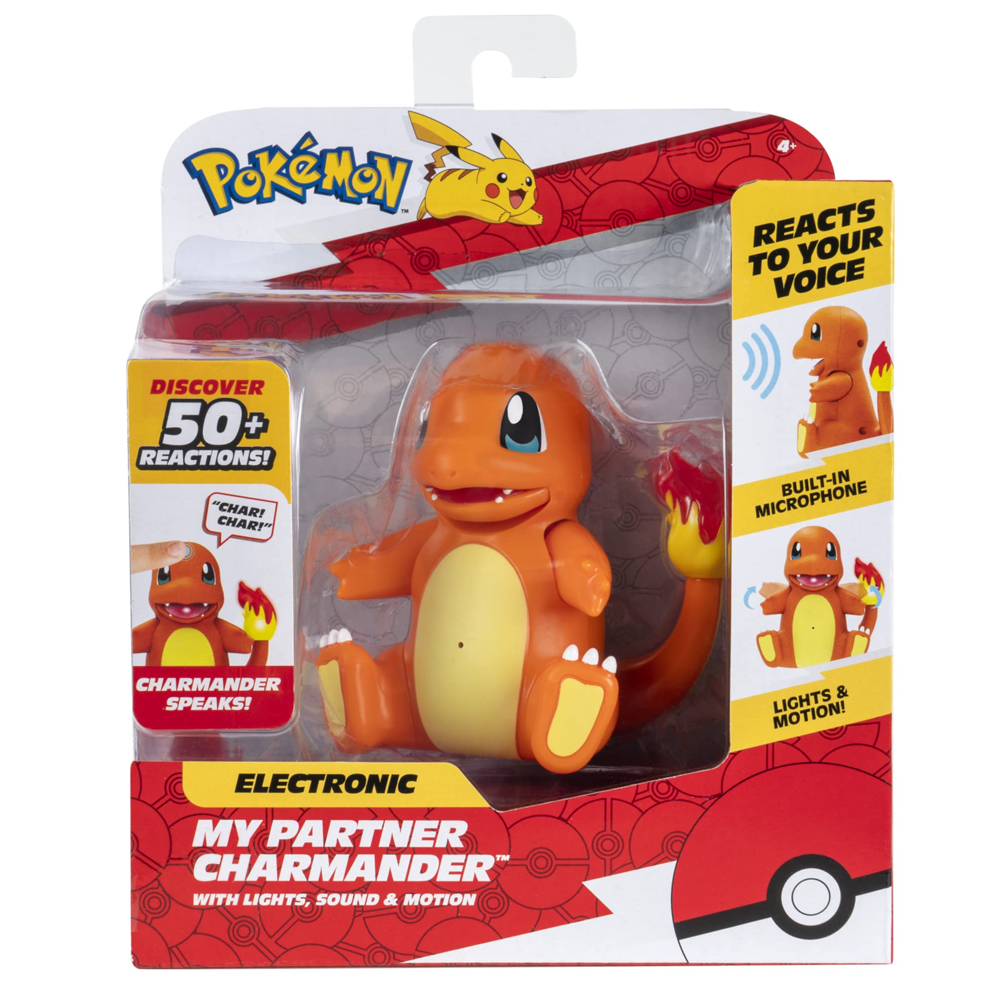 Pokemon Electronic & Interactive My Partner Charmander- Reacts to Touch & Sound, Over 50 Different Interactions with Movement and Sound - Dances, Moves & Speaks - Gotta Catch 